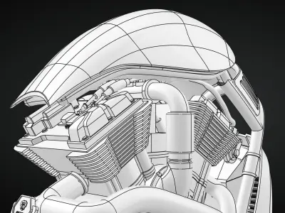 Car Engine 3D model 2