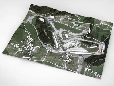 The Red Bull Ring  Spielberg  Austria 3D model