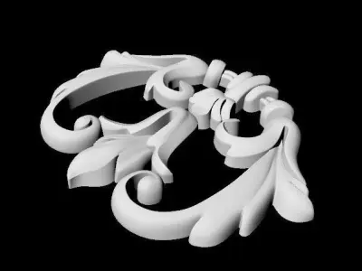 Central decor ornament for furniture 3D model 274