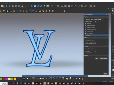 louis v circle bag vase Sculpture ART DECO L V 3D print model