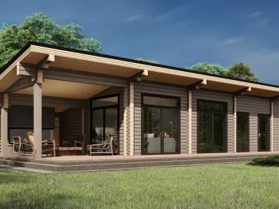 3D model of a wooden house 3D model 5