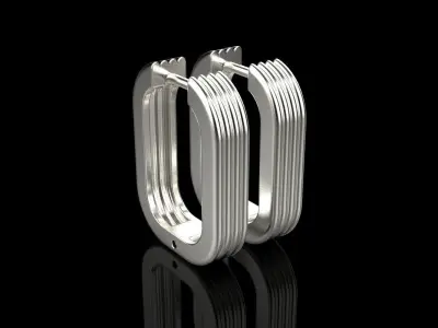 Wavy earring model  864 3D print model