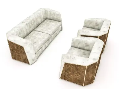 3D modern office armchair Low-poly 3D model