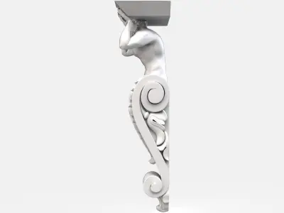 Carved corbel for cnc 6 3D model