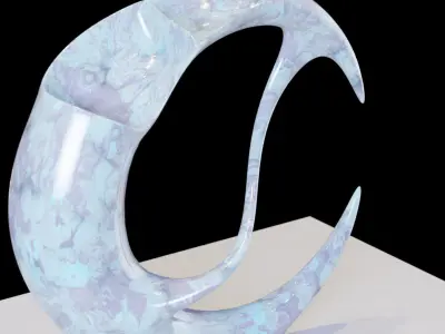 Vases marble sculpture Low-poly 3D model