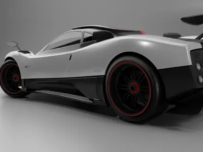 Pagani Zonda Cinque Low-poly 3D model