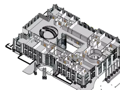 ARCHITECTURAL REVIT MODEL FOR ROYAL PALACE  3D model