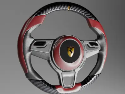 Ferrari Steering Wheel 3D model
