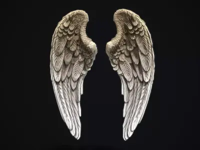 Angel Wings Low-poly 3D model