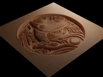 Impala CNC 3d Print High Relief Sand Casting 3D print model