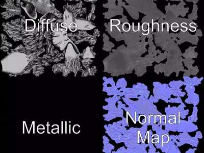 Silver Wolf Sculpture model pack Low-poly 3D model