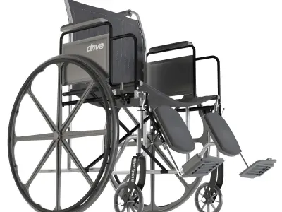 Drive Silver Sport 2 Wheelchair PBR 3D model