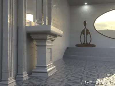 bathroom 3d model jacuzzi bathtub design 3D model