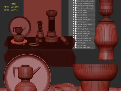 Decorative set N1 3D model