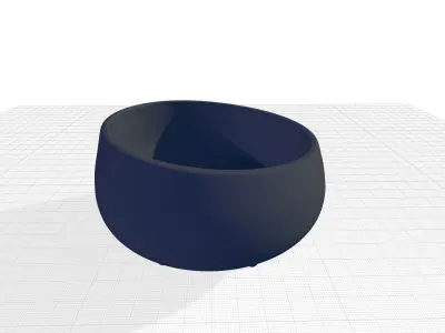 White Ceramic Pot Planter 3D model