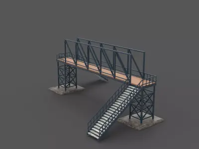 Pedestrian Bridge 3D model