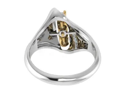 Unique Diamond Ring 3277 Free 3D print model