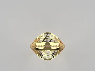 Women JEWELRY RING Engagement Ring Luxury Ring 3D print model