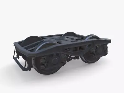 Train car bogie v2 3D model