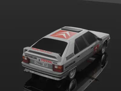 Citroen BX and GT version Low-poly 3D model