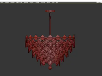 ANKE LUXURY CHANDELIER 3 Low-poly 3D model