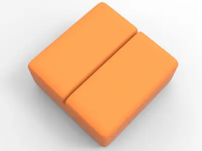 Sedy Pouf Low-poly 3D model
