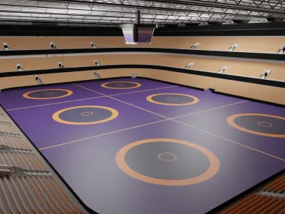 Wrestling Stadium Low-poly 3D model