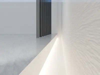 White Studio Interior Scene 3D model