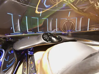 CyberCar Low-poly 3D model