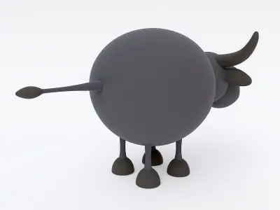 Buffalo cartoon 3dmodel 3D model