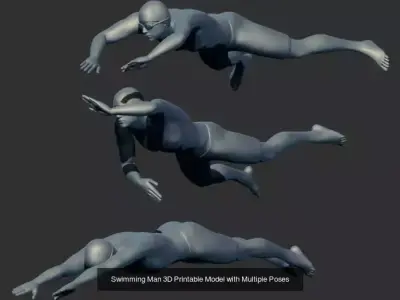 Sport human 3d printable model stl multi poses 3D Model Pack