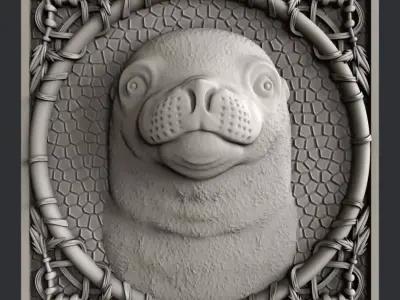 3d STL models for CNC seal 3D model