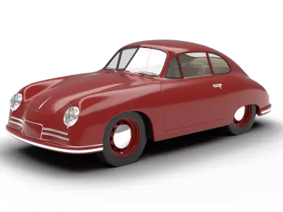Porsche 356 2 Coupe 1948 3d model 3D model