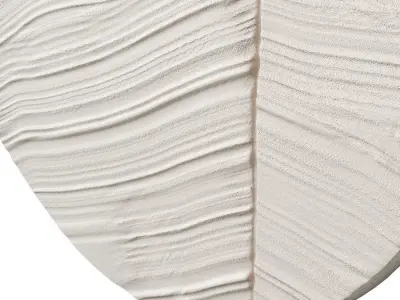 Round abstract plaster painting 3D model