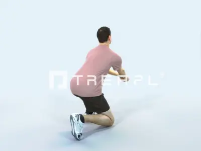 Romance 03I Volleyball Digging Sports Man Low-poly 3D model