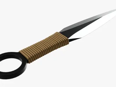 Knife throwing 07 3D model