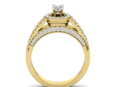 Solitaire Engagement Wedding Ring 3dmodel 3D print model