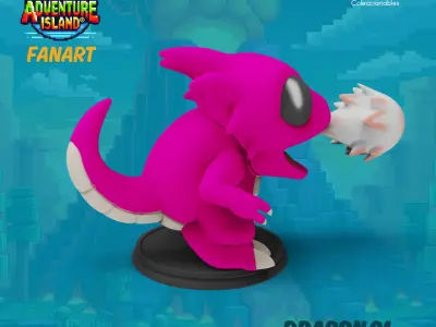 Adventure Island fanart Dragon 01 3D print model