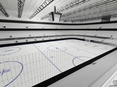 Ice Hockey Stadium 3D model