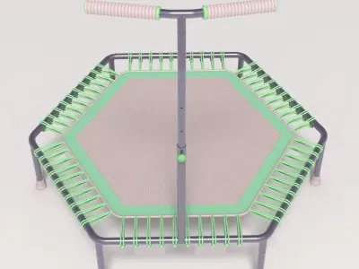 Trampoline for fitness classes 3D model