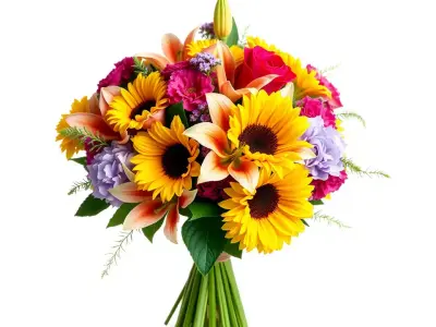 Vibrant Flower Bouquet model pack Low-poly 3D model