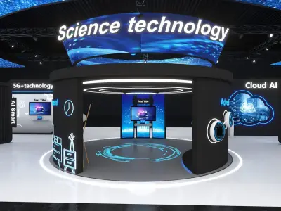 exhibition stand 30x14 model 3D model