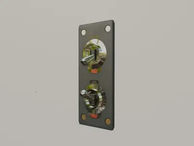 panel light switch Low-poly 3D model