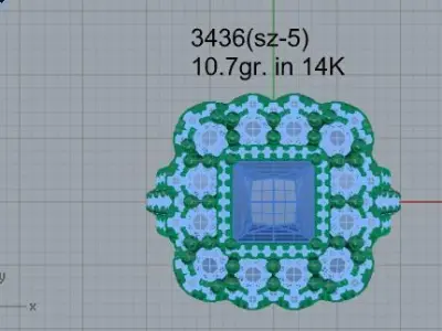 Princess Halo Ring 3436 3D print model