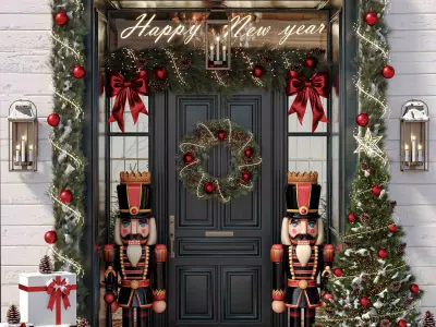 Christmas Entrance Decoration 01-holiday 3D model