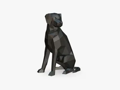border collie labrador mix 3D print model