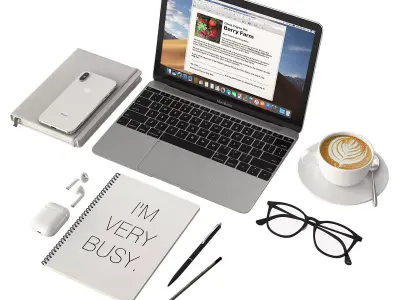 Workspace White  3D model