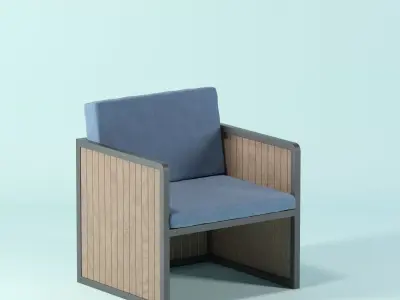 Exterior Table and Chair model 3D model