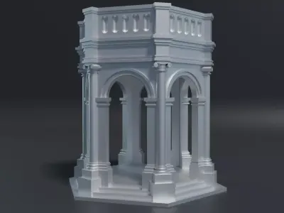 Rotunda Classical Architecture  v2 3D model