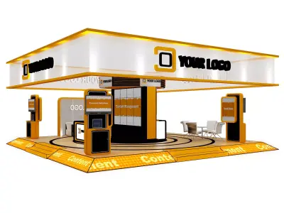  Booth Exhibition Stand a416b  3D model